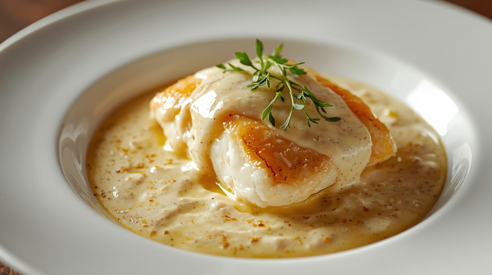 Fish Fillet with White Sauce